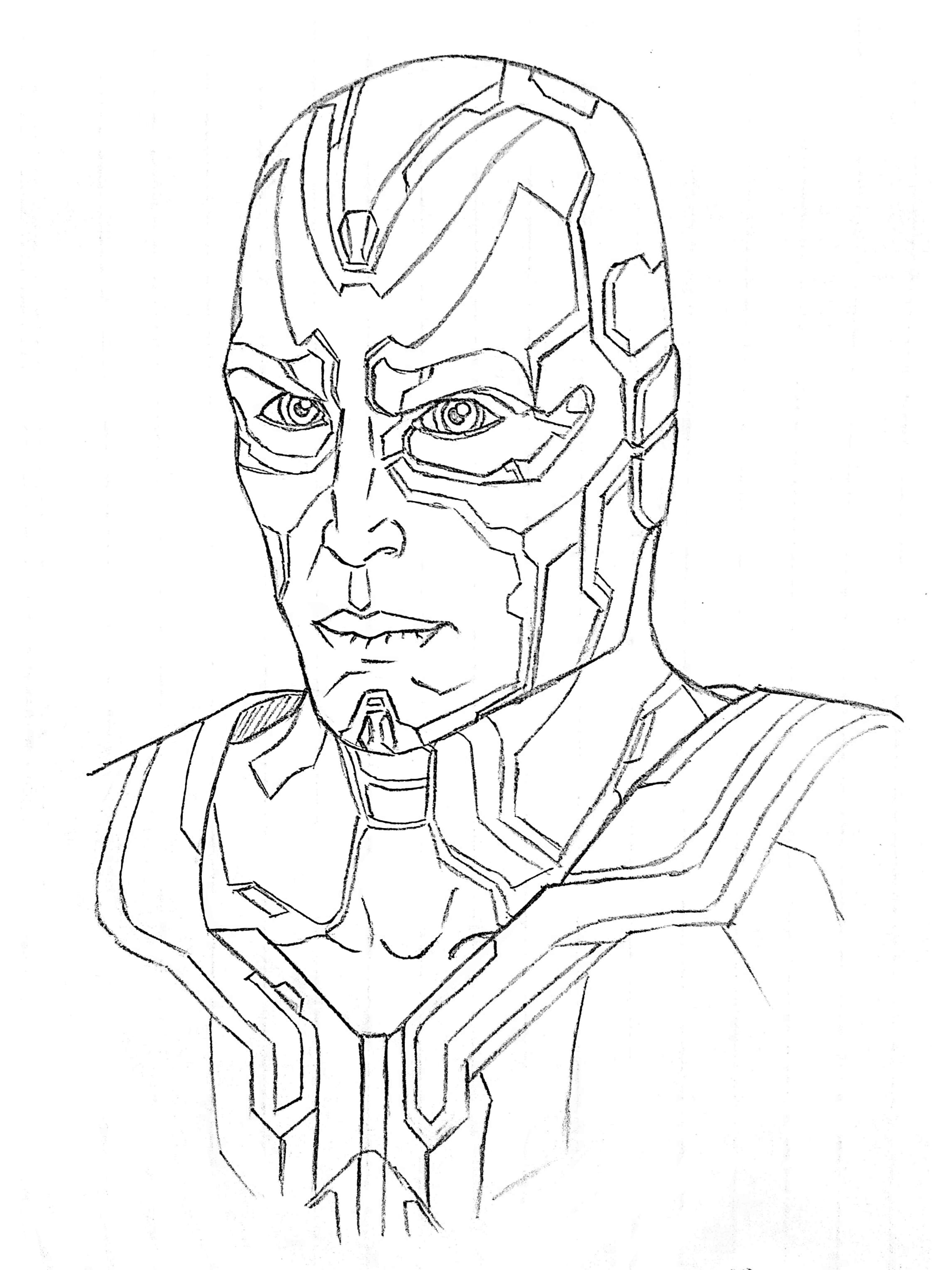 My attempt at drawing vision rmarvelstudios