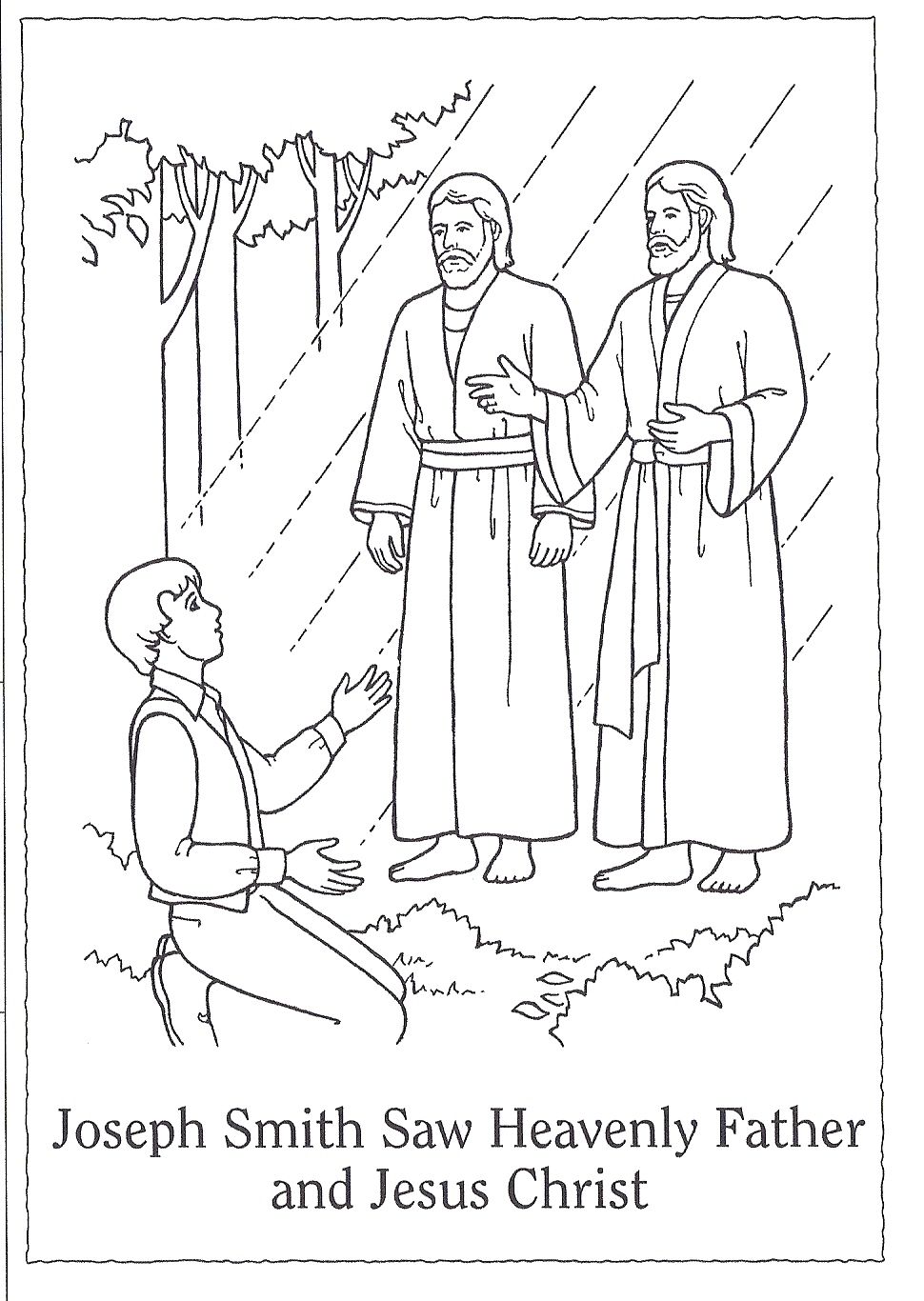 Primary manual lesson the first vision journal page handout that i will include fasteners to putâ lds coloring pages joseph smith coloring pages