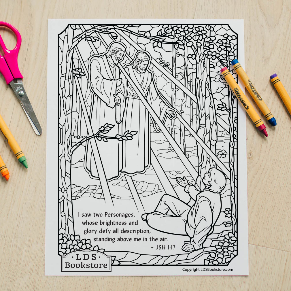 Joseph smiths first vision coloring page