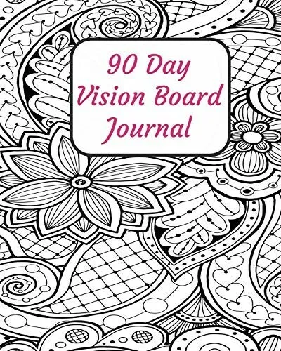 Day vision board journal black and white adult loring book matte ver pr