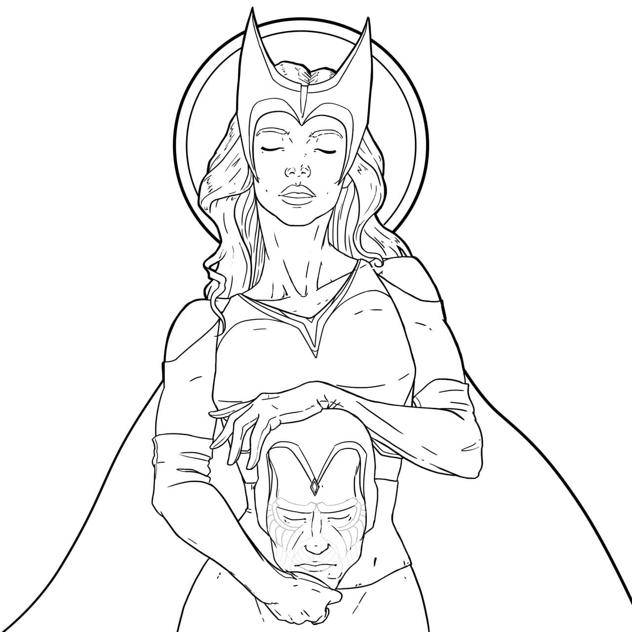 Wandavision coloring pages