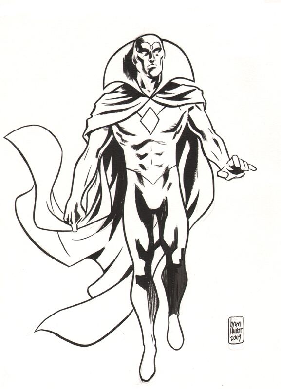 Vision sketch by brian hartt smooth lines coloring pages ic book drawing avengers art