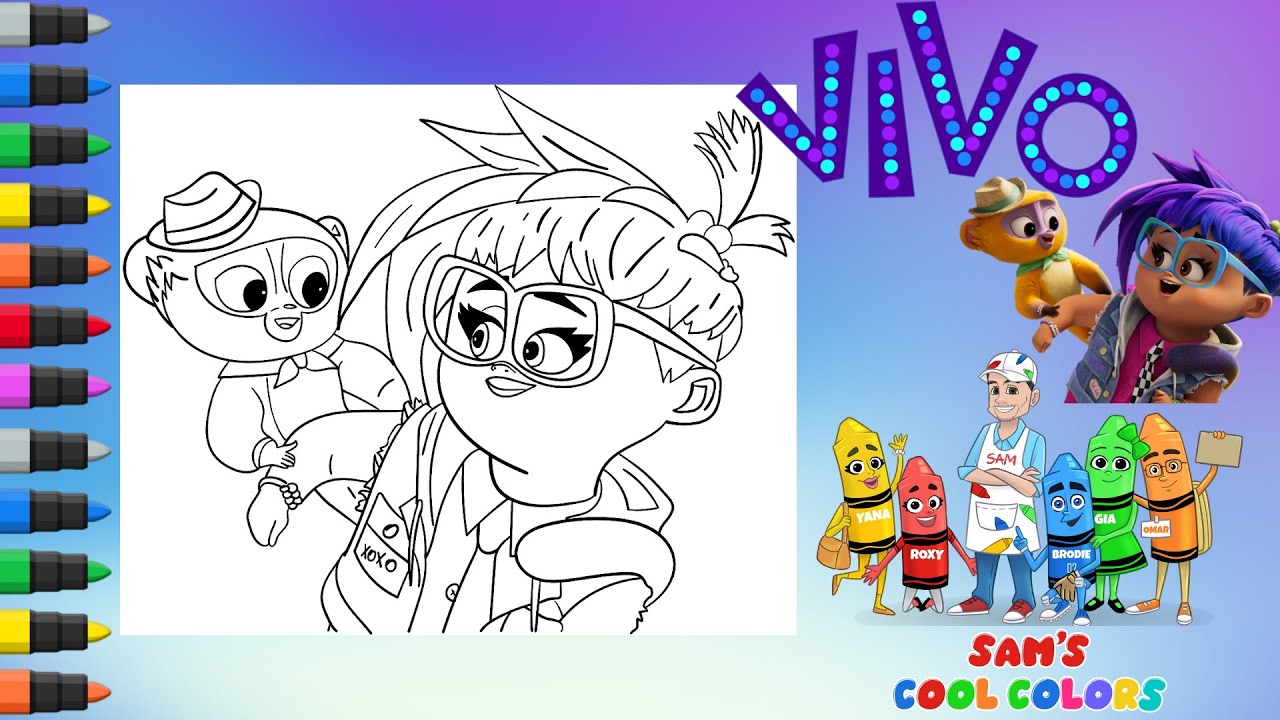 Coloring vivo gabi vivo coloring book page for kids markers