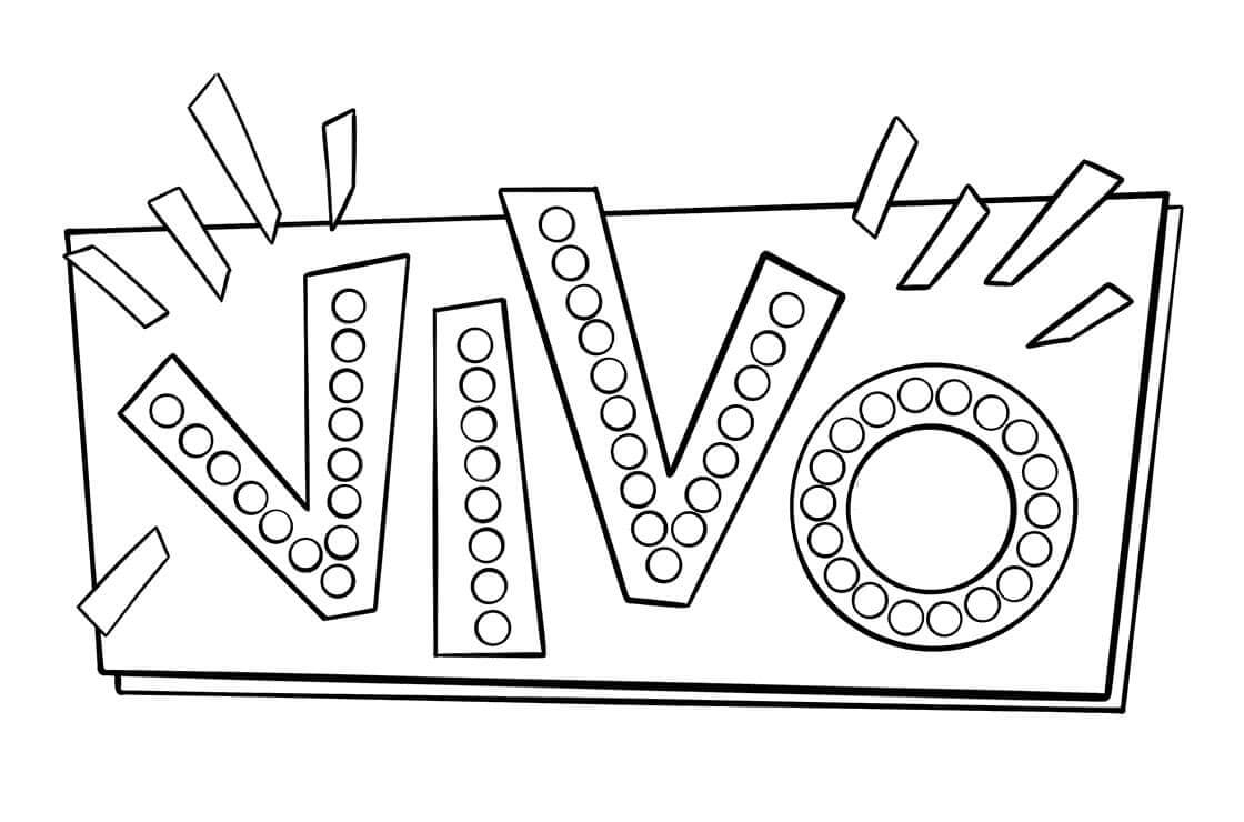 Vivo cartoon logo coloring page