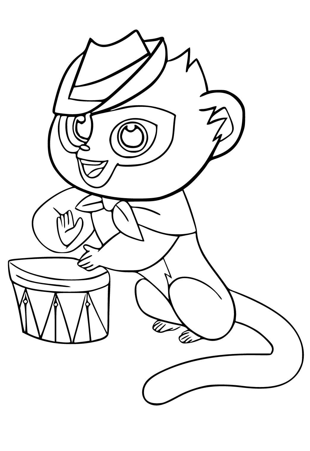 Free printable vivo drummer coloring page for adults and kids