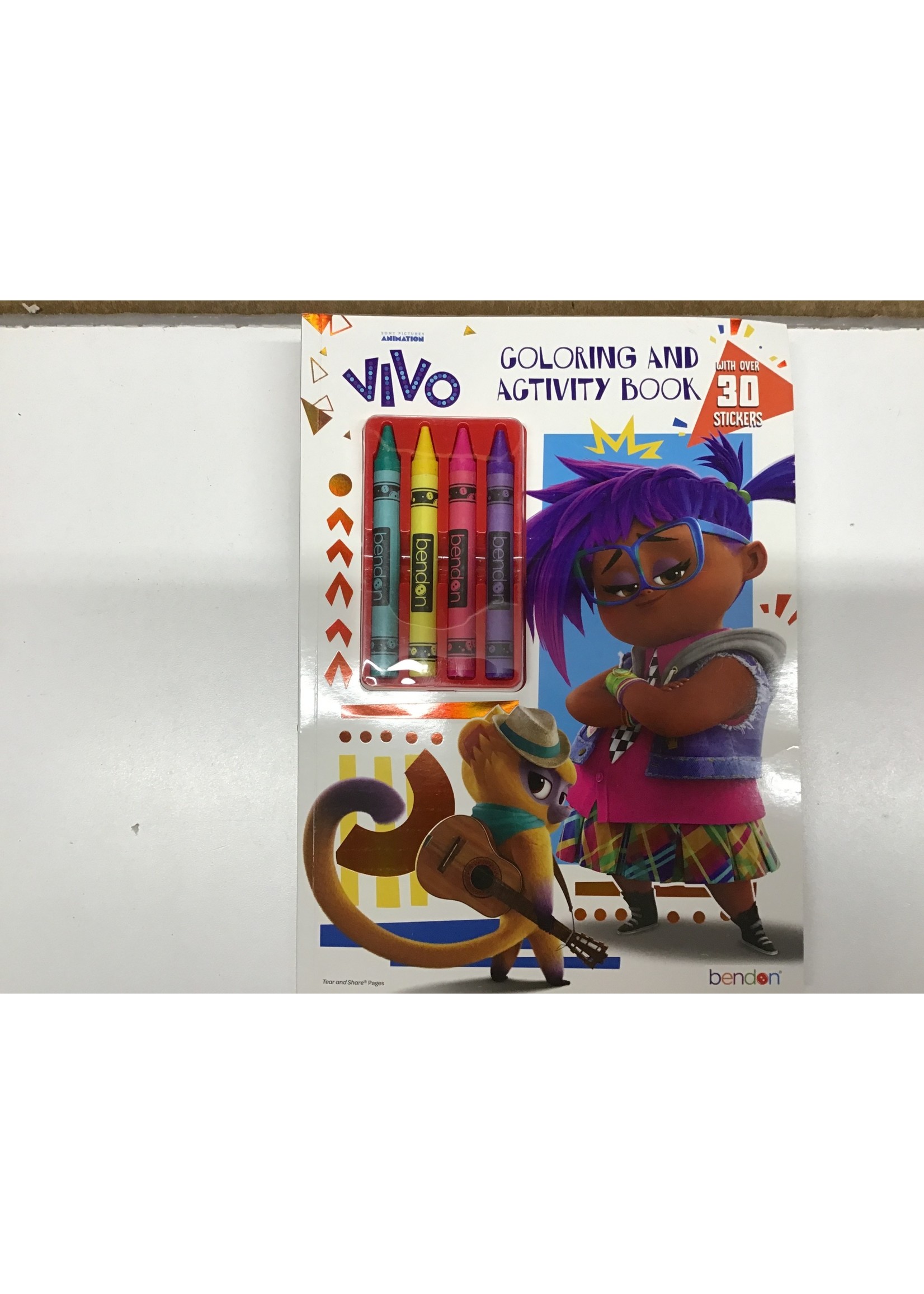 Vivo coloring book with crayons