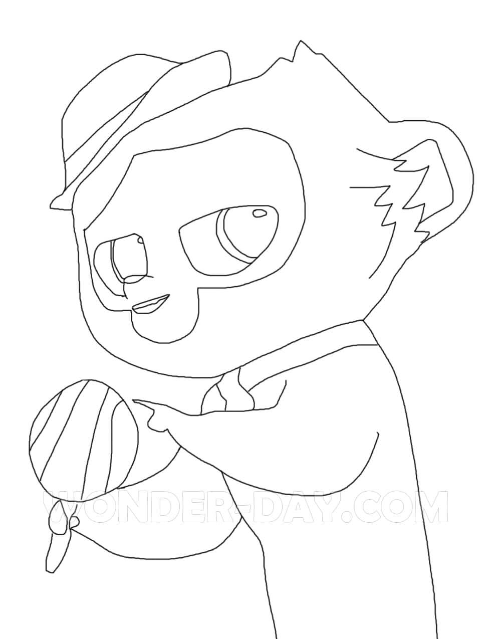 Vivo face coloring page