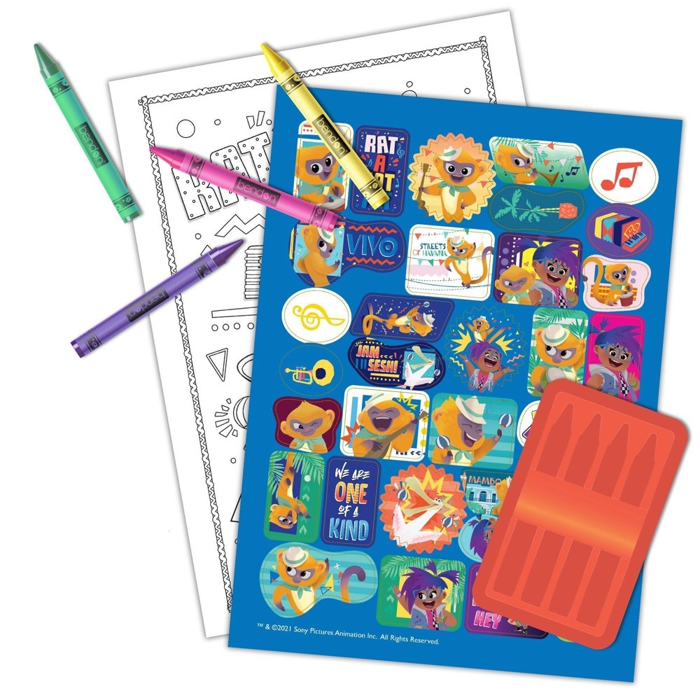 Bendon vivo coloring book with crayons ct