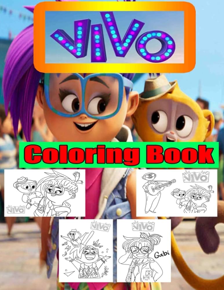 Vivo loring book pack movie art world for adults and kids all age lor vivo book toys pages book books karrtores vivo design books