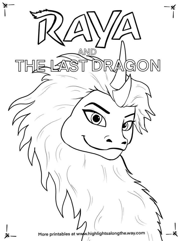 Raya and the last dragon printable coloring pages and review