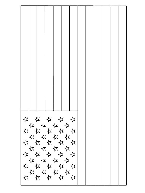 American flag coloring page