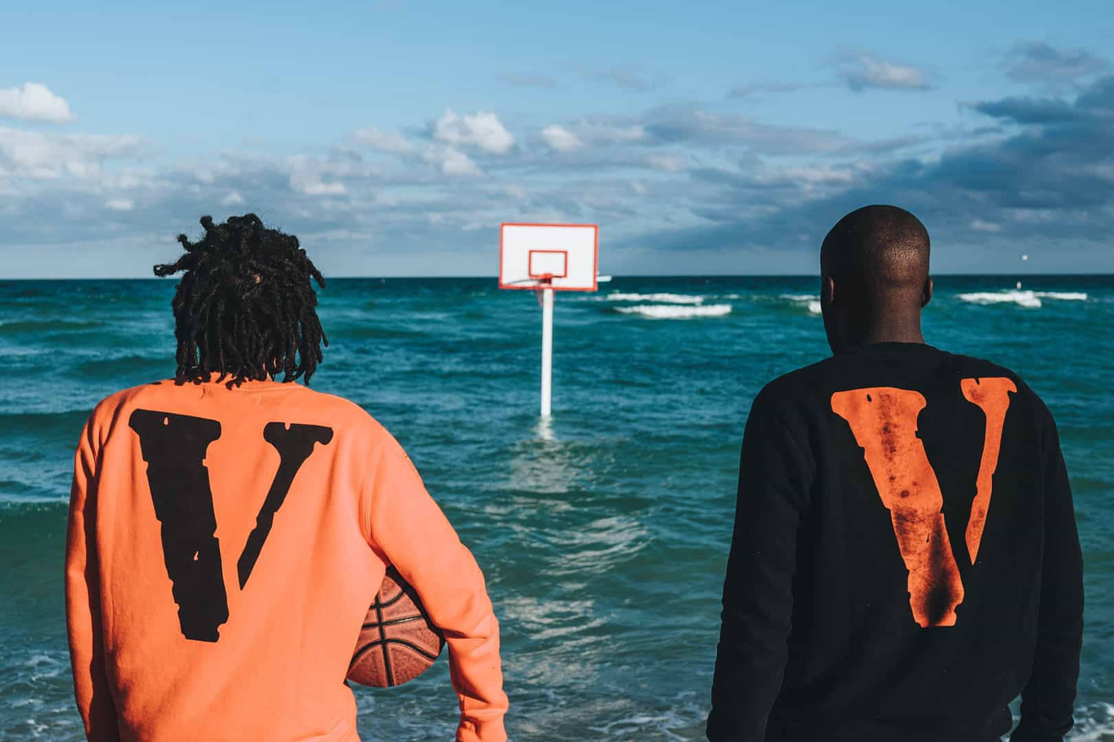 Download vlone on beach background wallpaper