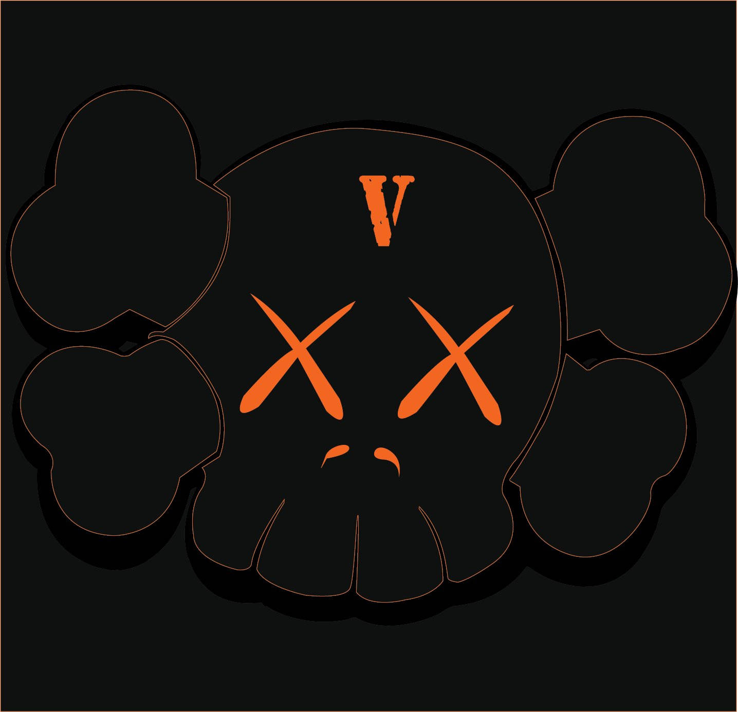 Download vlone skull head wallpaper