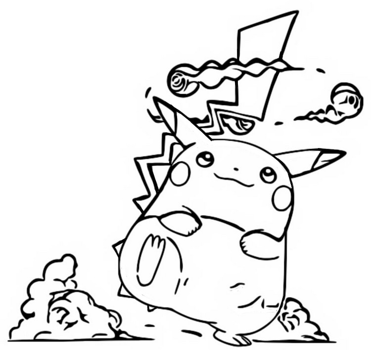 Coloring page gigantamax pokãmon gigantamax pikachu