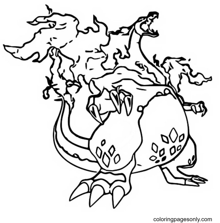 Gigantamax charizard coloring page