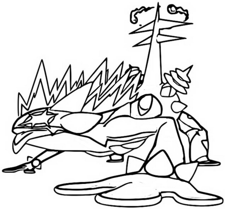 Coloring page gigantamax pokãmon gigantamax toxtricity