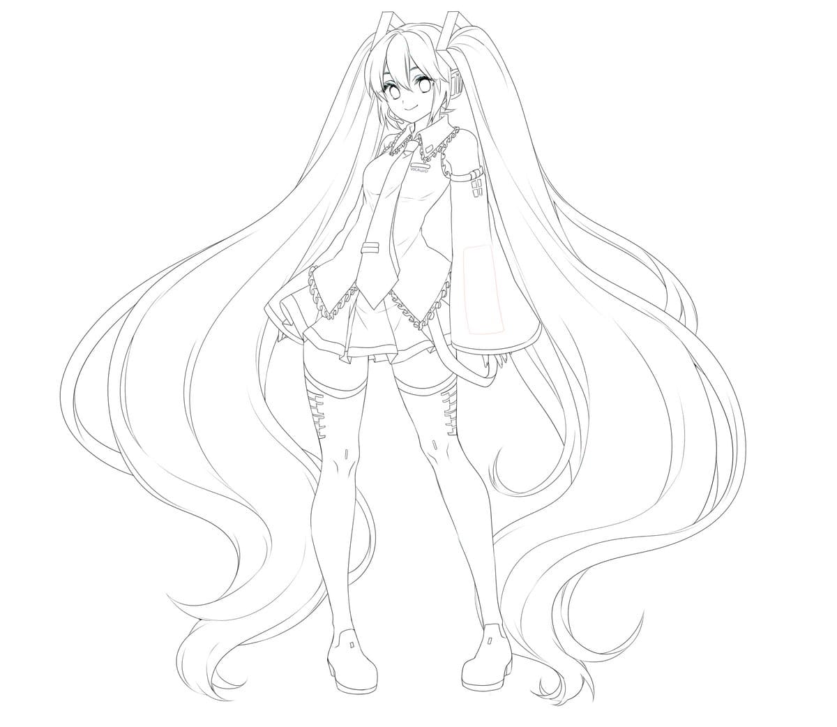 Hatsune miku coloring pages