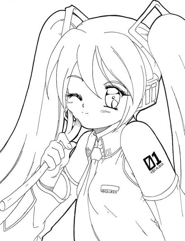 Cool hatsune miku coloring page