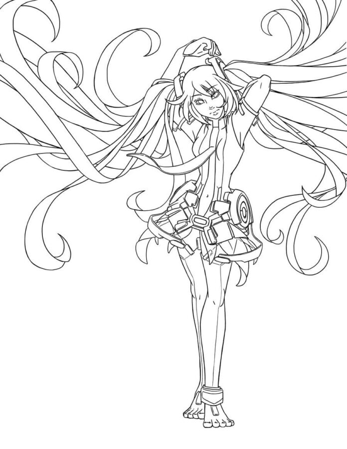 Vocaloid coloring book printable online