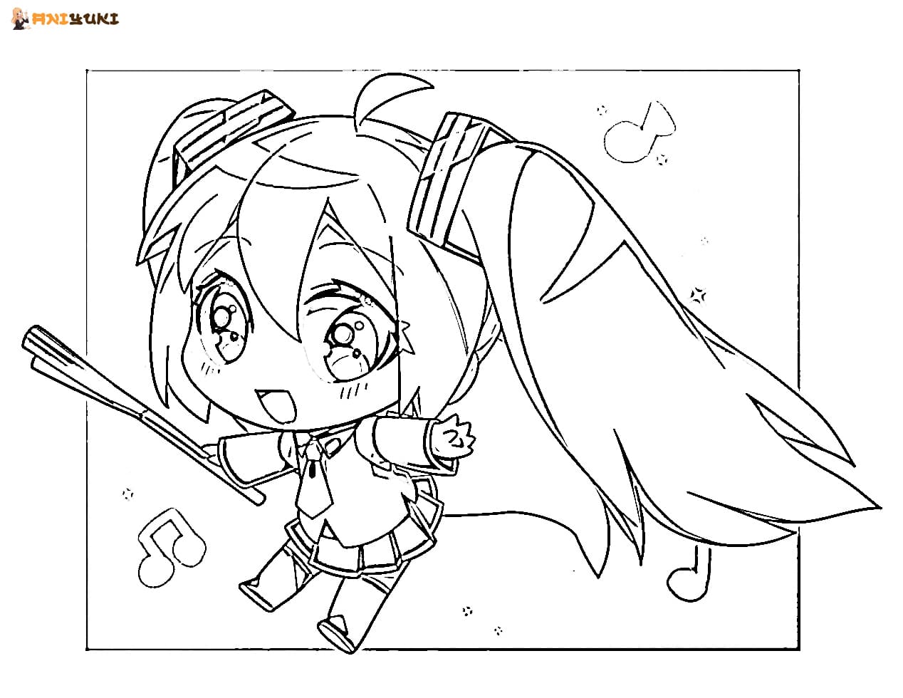 Hatsune miku coloring pages