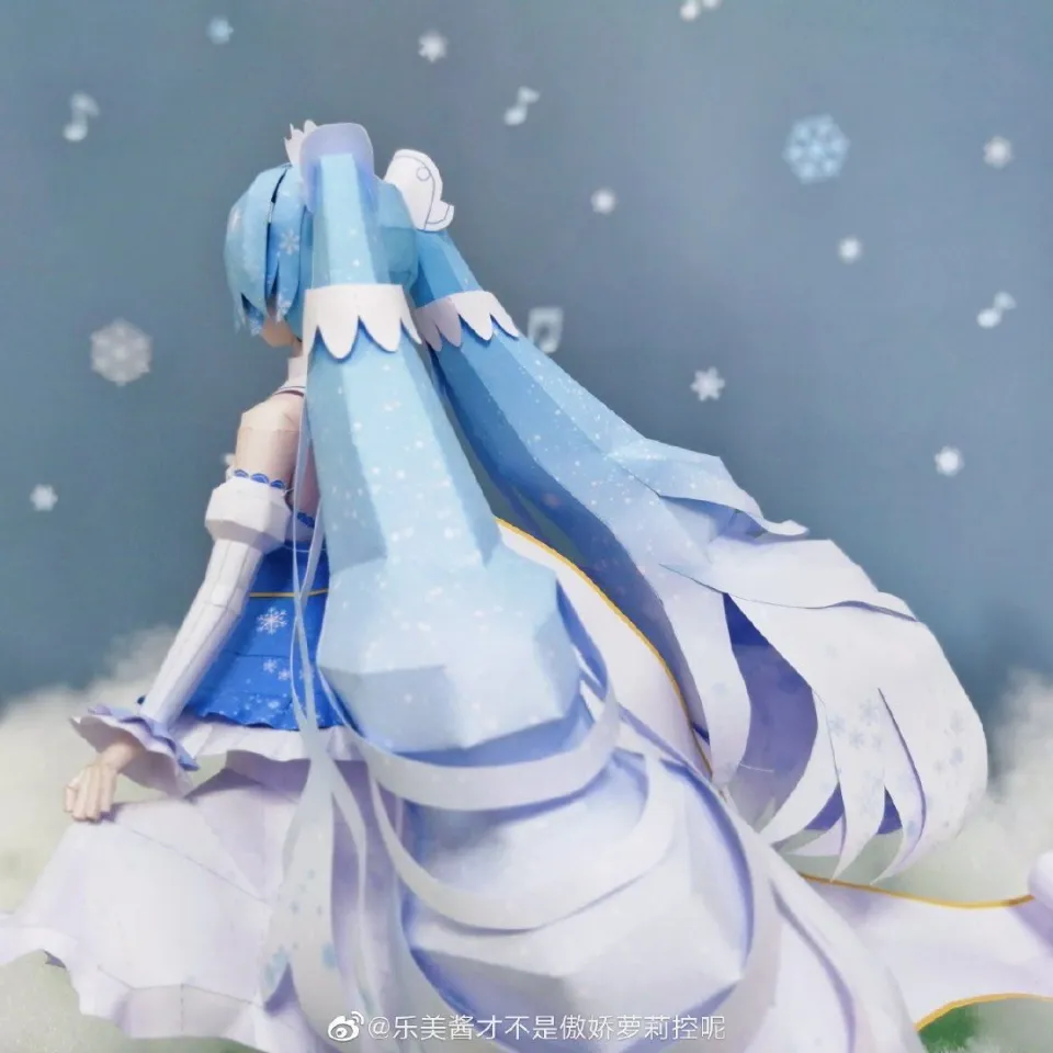 This is not a manual funeral hatsune miku miku snow hatsune miku anime papercraft secondary handmade