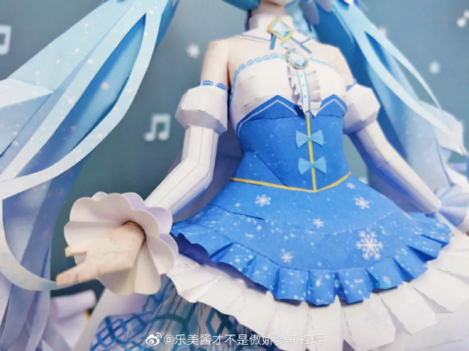 This is not a manual funeral hatsune miku miku snow hatsune miku anime papercraft secondary handmade