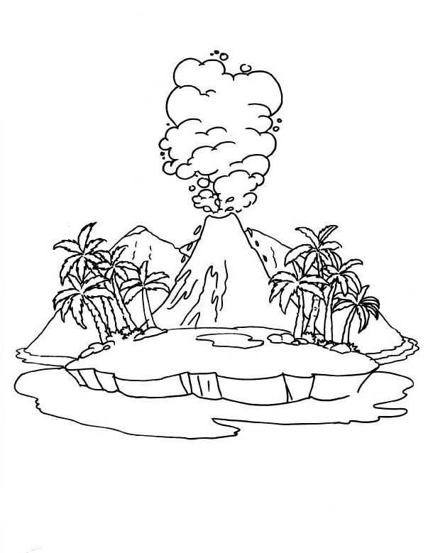 Active volcano coloring page download free active volcano coloring page for kids best coloring pages