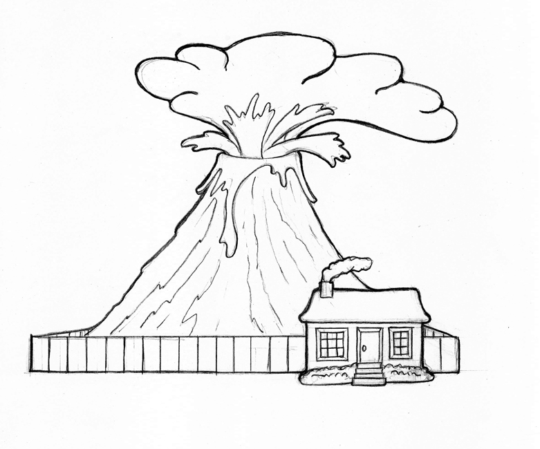 Free printable volcano coloring pages for kids