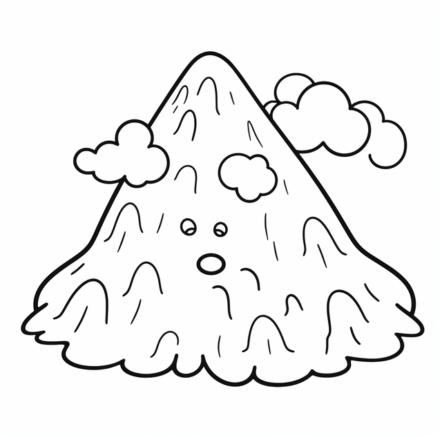 The volcano drawing in the forests coloring page outline sketch vector forest drawing wing drawing volcano drawing png and vector with transparent background for free download
