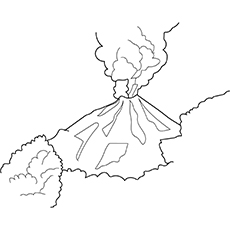 Top free printable volcano coloring pages online