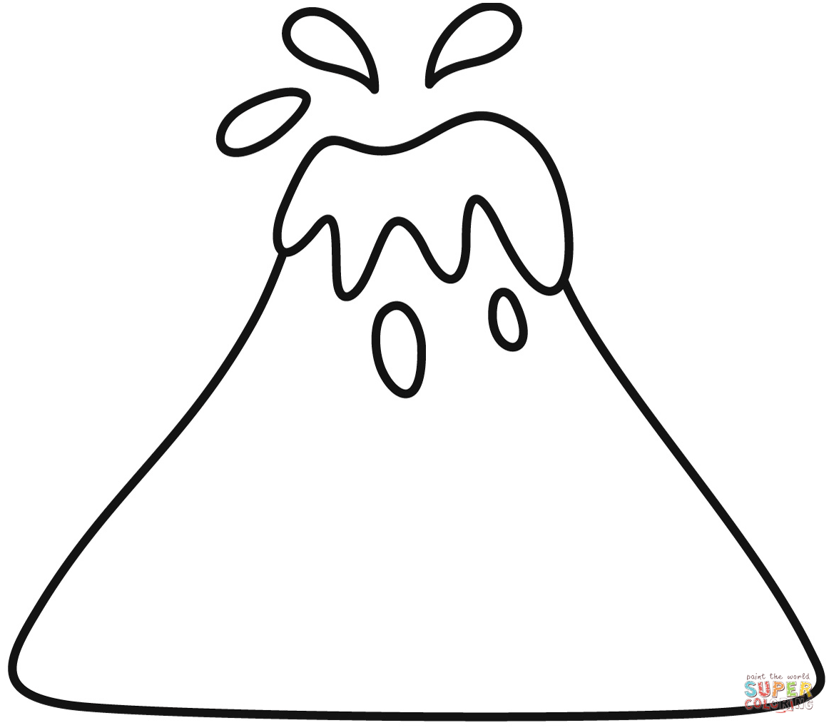 Volcano coloring page free printable coloring pages