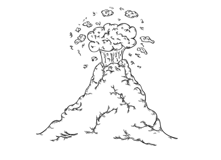 Volcano coloring page stock illustrations cliparts and royalty free volcano coloring page vectors