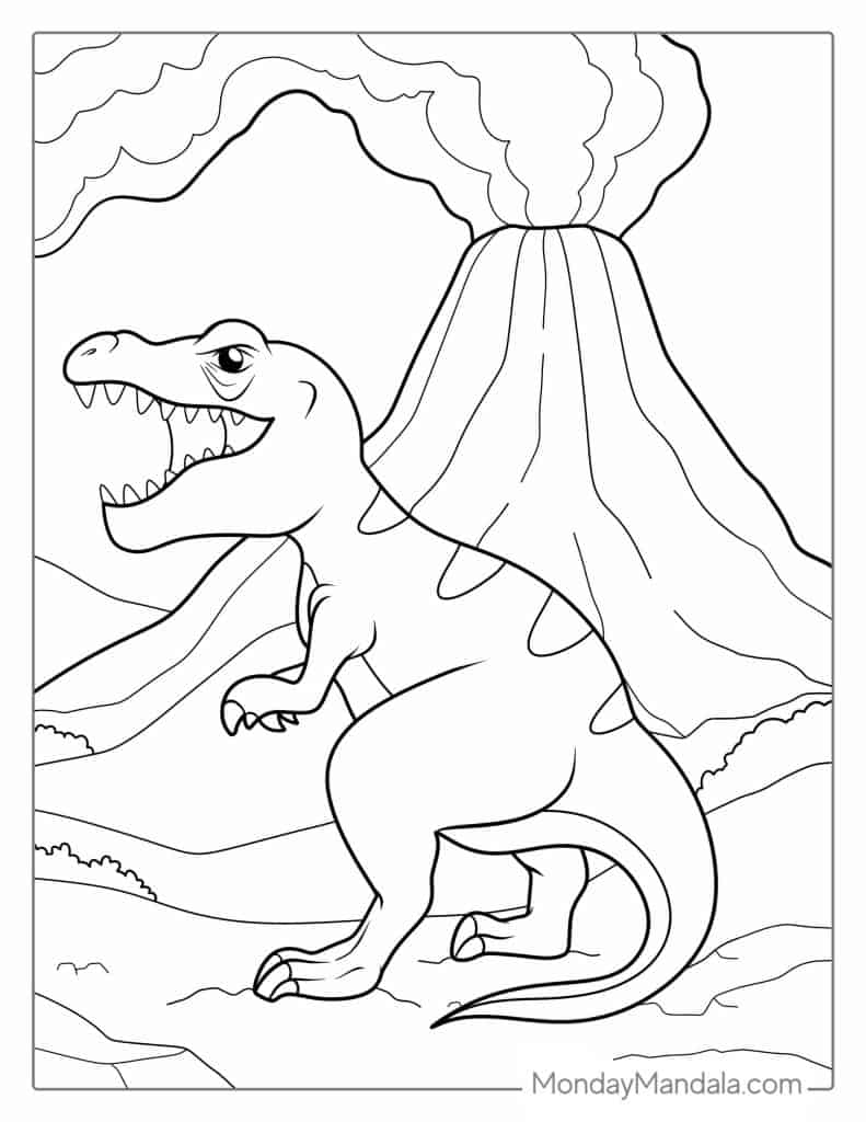 Volcano coloring pages free pdf printables