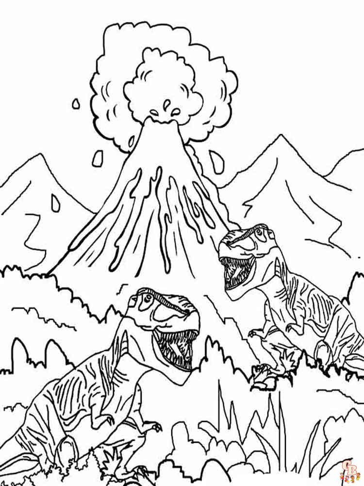 Volcano coloring pages