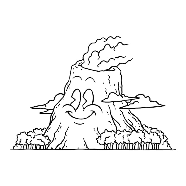 Volcano coloring pages