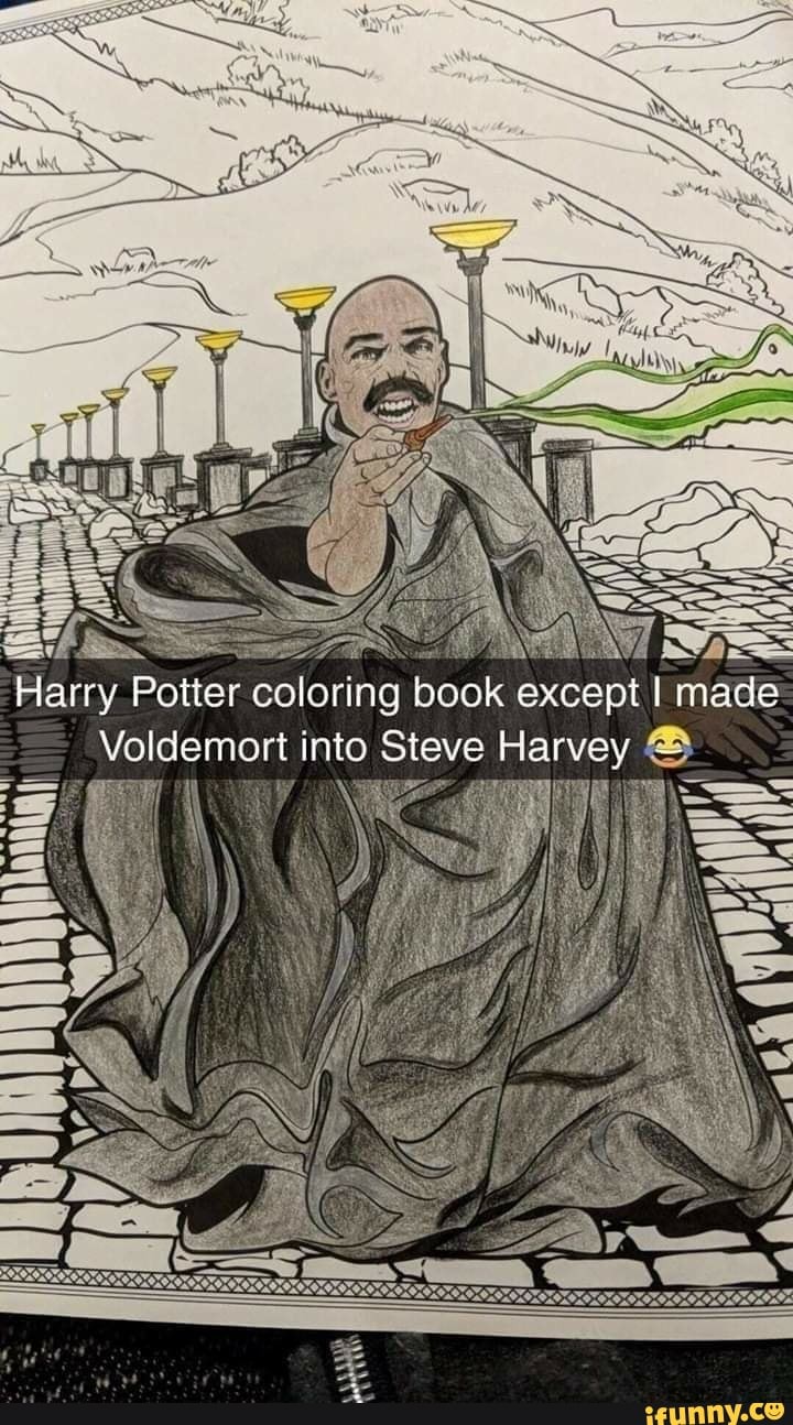 Harry potter loring book except i made voldemort into steve harvey