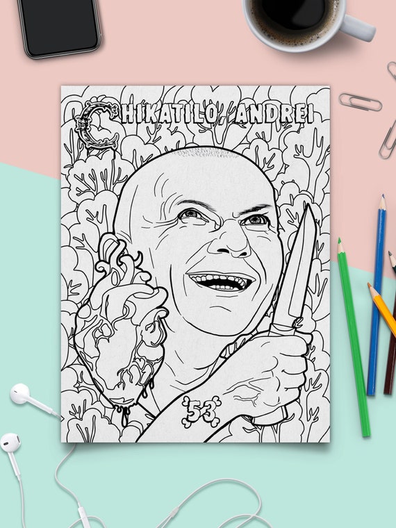 A true crime adult jpg pdf the scariest serial killers coloring book andrei chikatilo