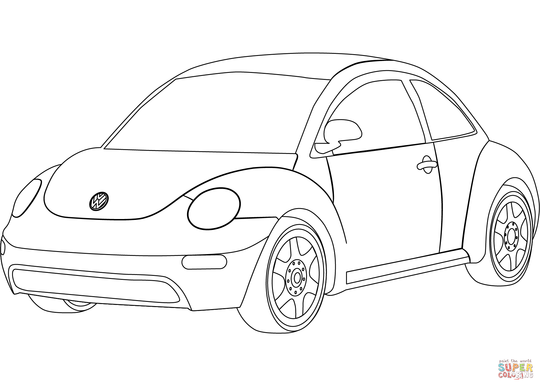 Vw beetle coloring page free printable coloring pages vw beetles vw new beetle beetle