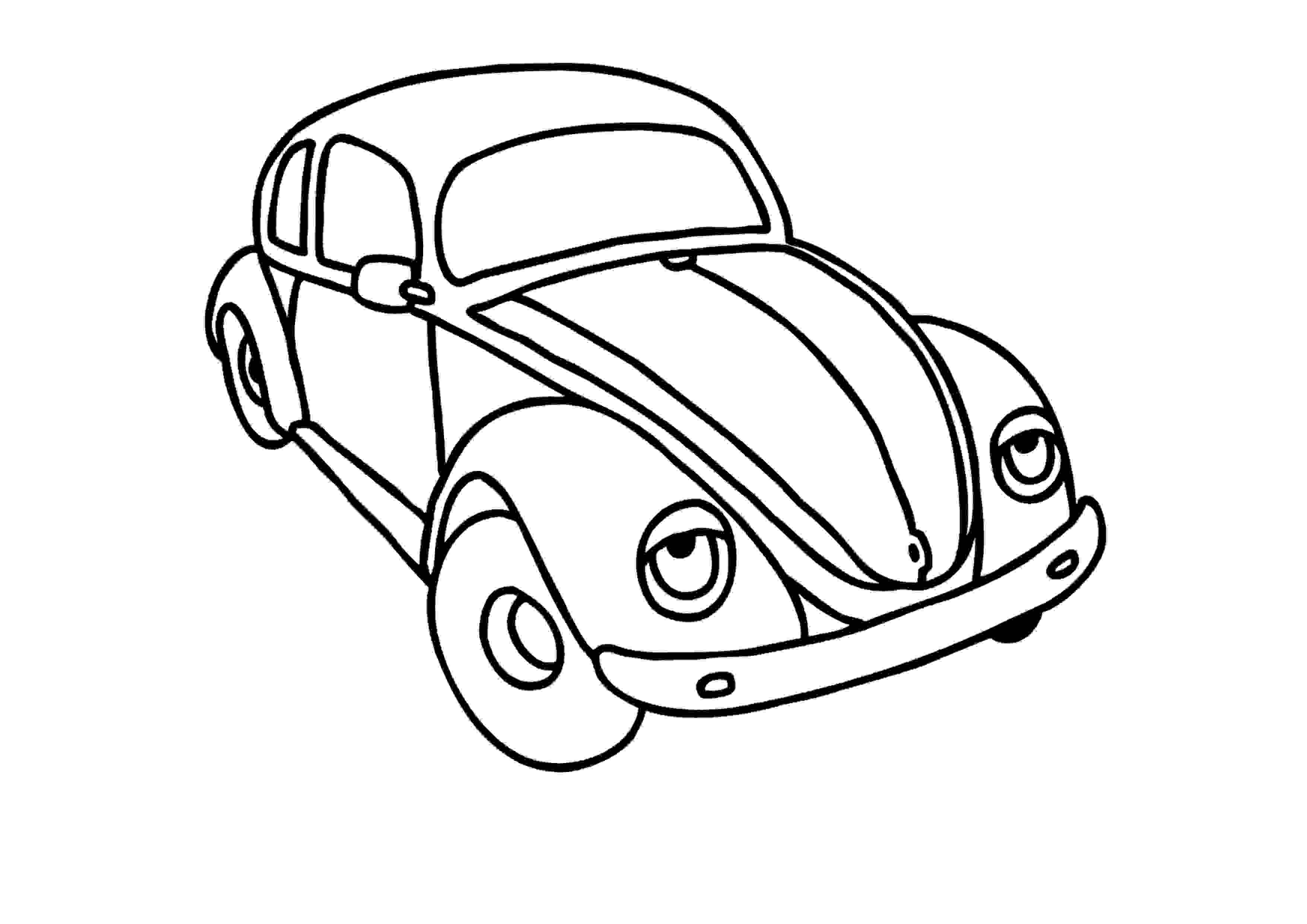 Car coloring page volkswagen beetle