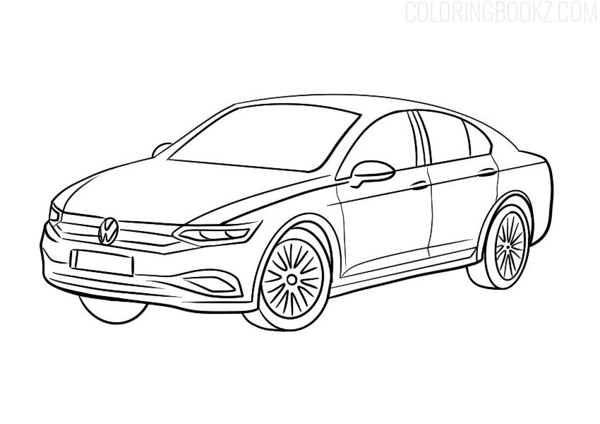 Volkswagen passat coloring page