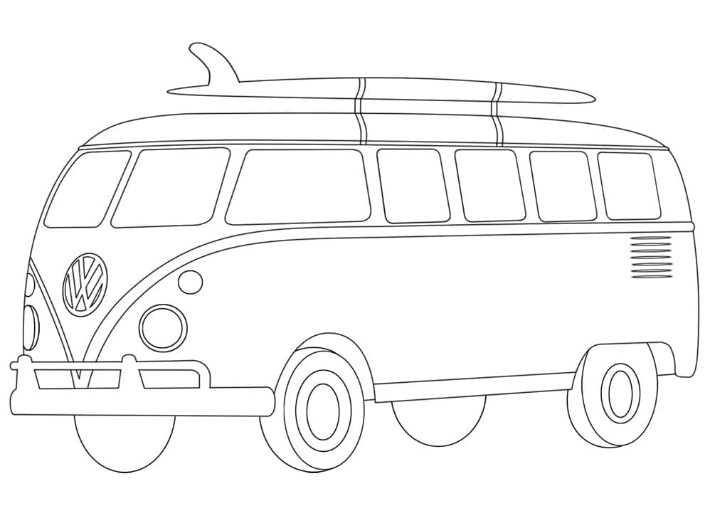 Volkswagen van coloring page