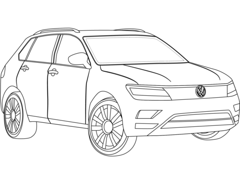 Vw tiguan coloring page free printable coloring pages