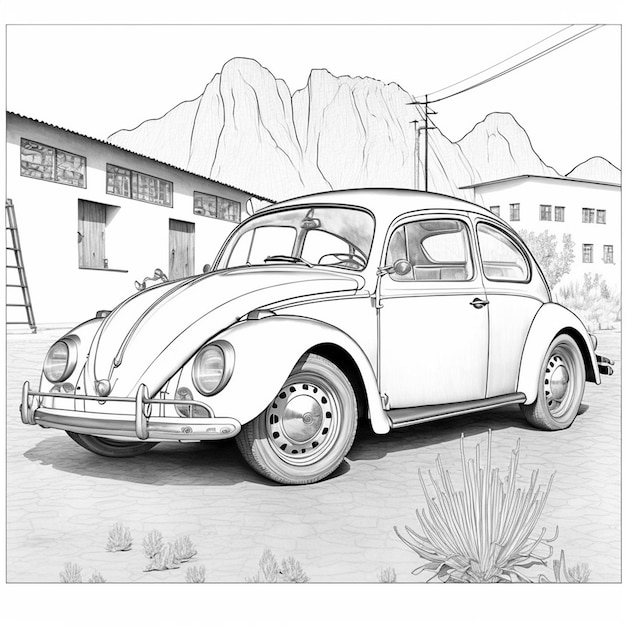 Page car coloring page pictures