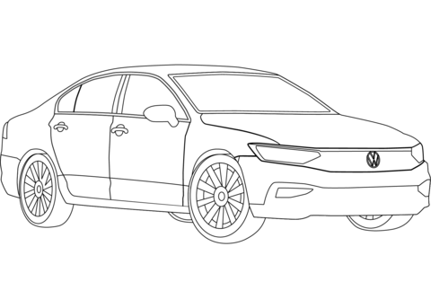 Vw passat coloring page free printable coloring pages