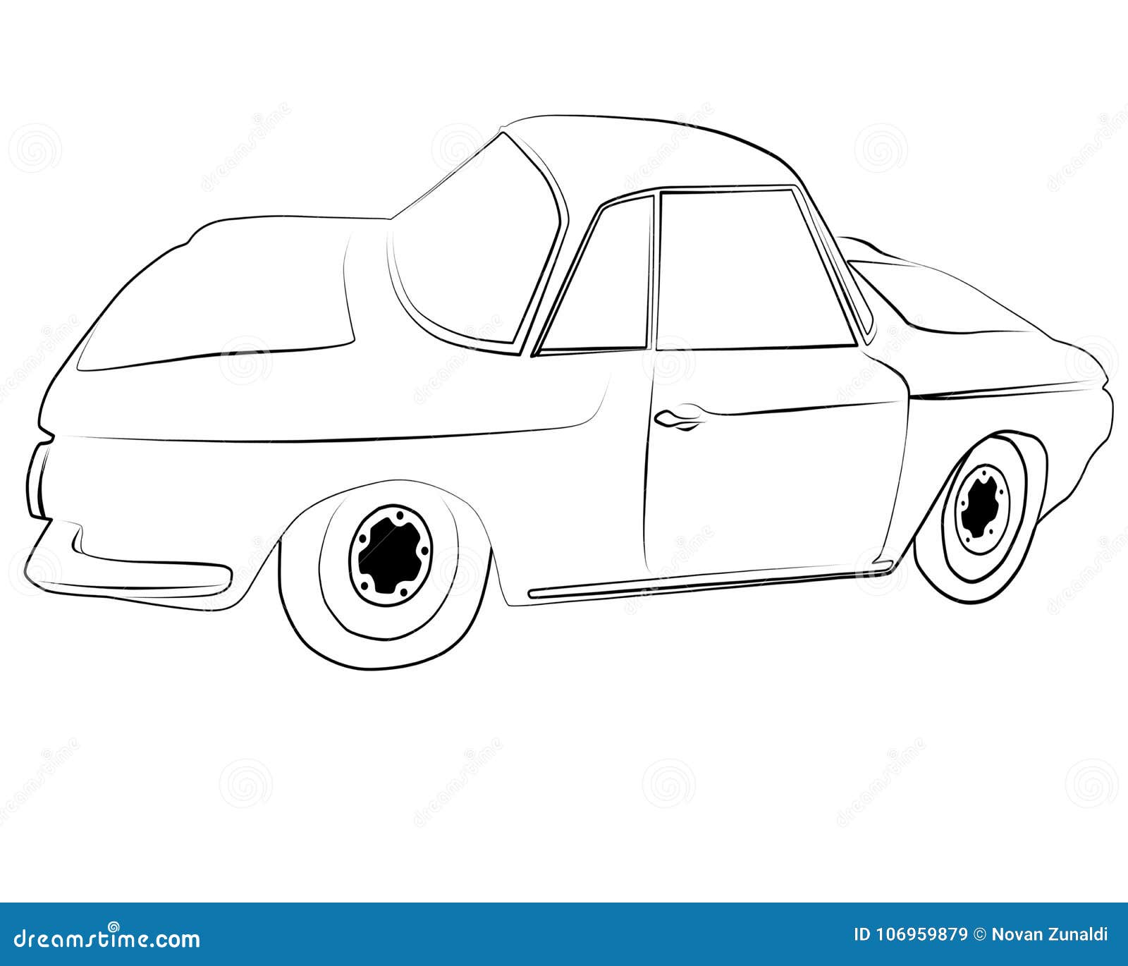 Coloring pages to print volkswagen type stock illustration