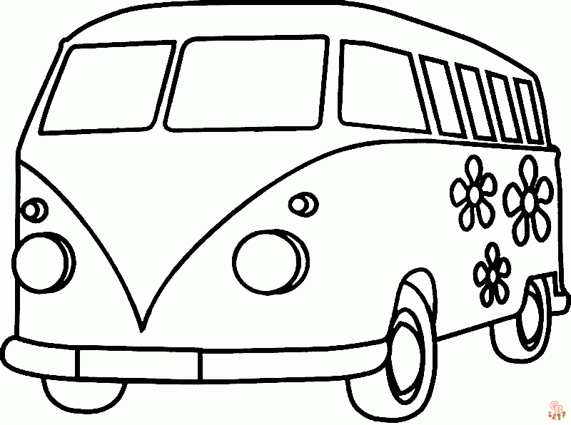 Color your world with cute van coloring pages
