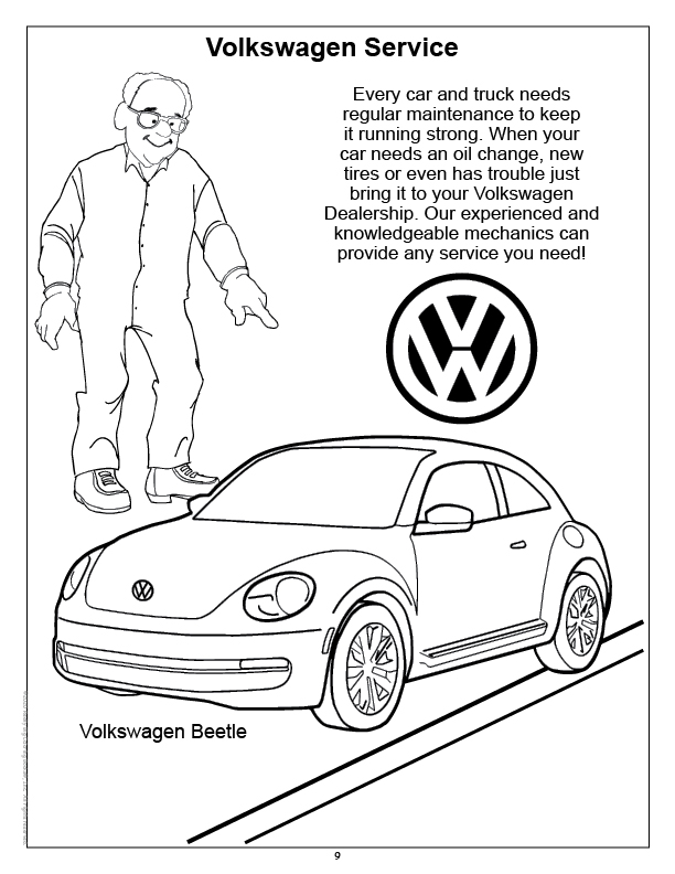 Volkswagen imprint coloring book