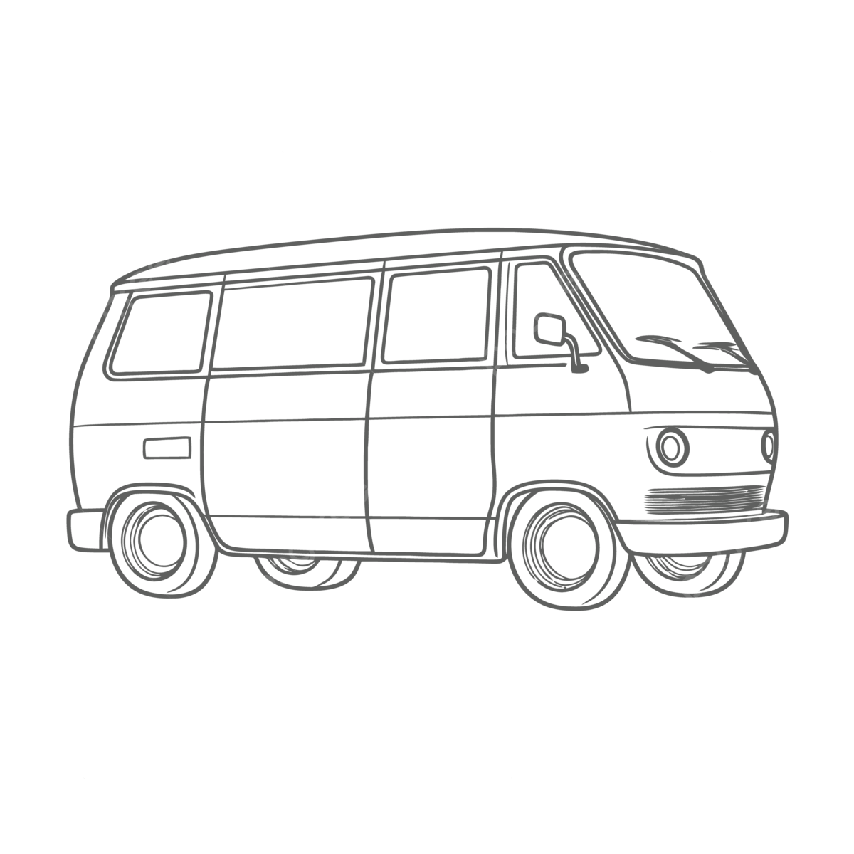 Volkswagen karosserie van coloring page outline sketch drawing vector wing drawing ring drawing van drawing png and vector with transparent background for free download
