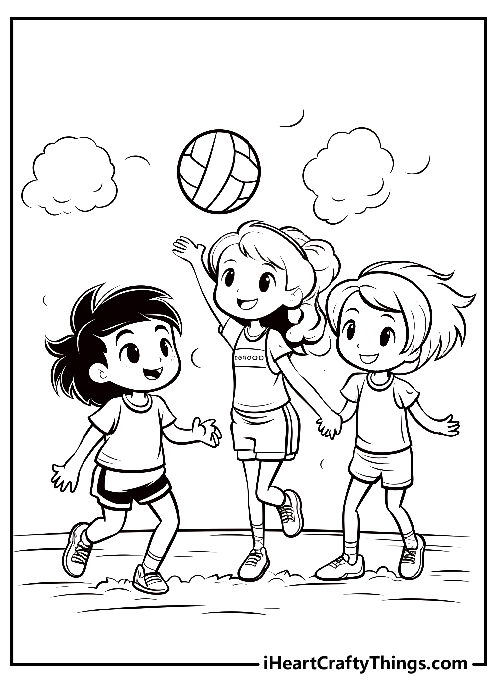 Volleyball coloring pages free printables