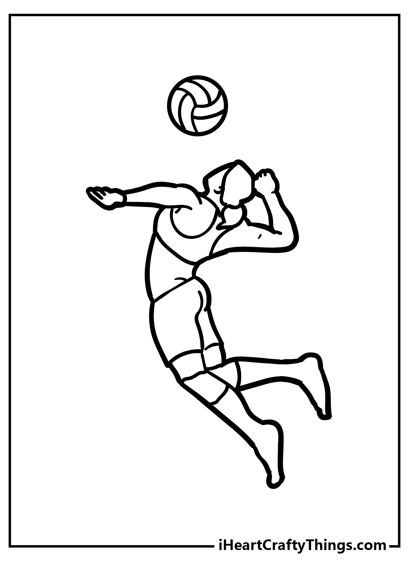 Volleyball coloring pages free printables